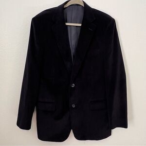 Saddlebred Corduroy Sport Coat Blazer Jacket Men's Size 44R Navy Blue